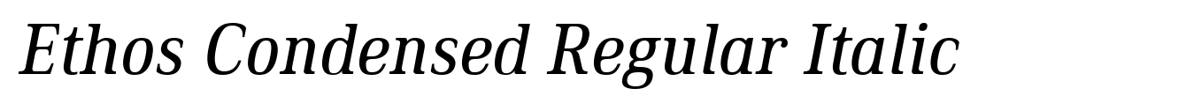 Ethos Condensed Regular Italic image